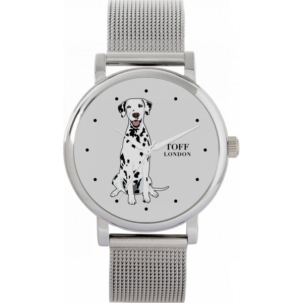 Toff London Grey ladies Dalmatian dog watch, UK version