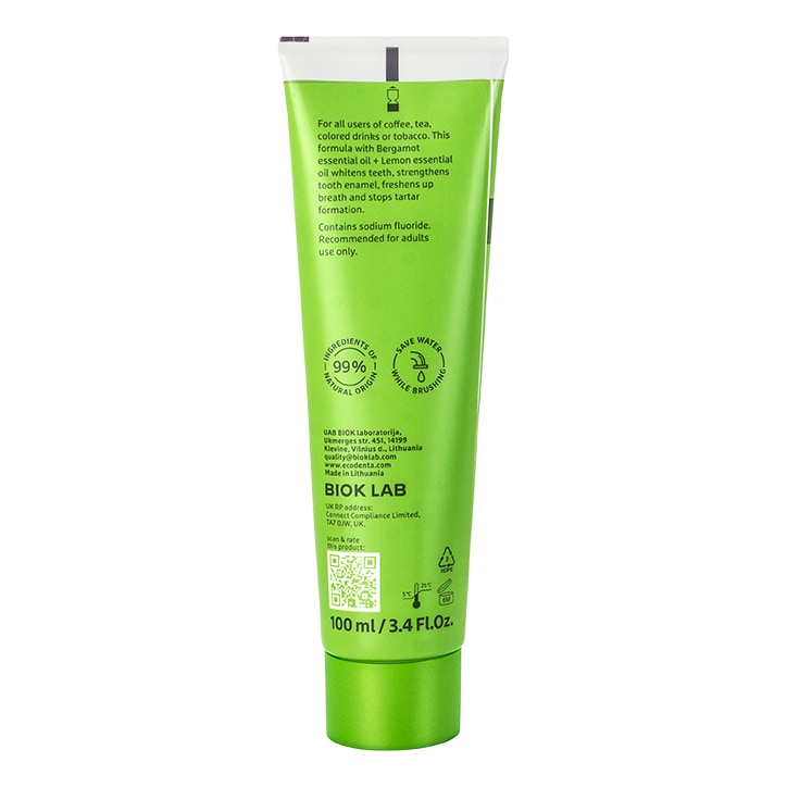 Ecodenta Whitening Toothpaste with Bergamot & Lemon 100ml GOODS Holland&Barrett   