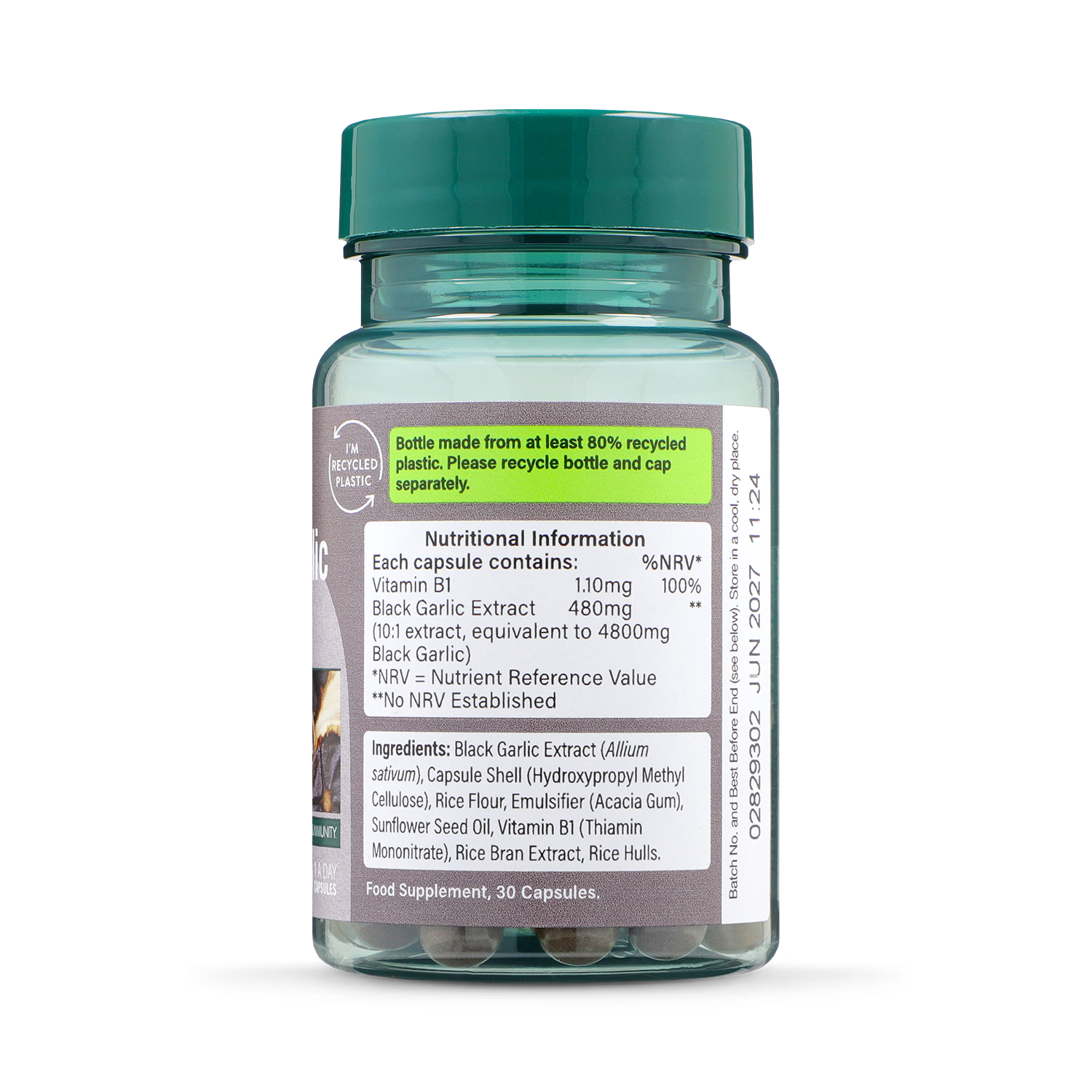 Holland & Barrett Black Garlic 30 Capsules, UK version
