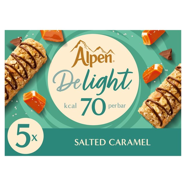 Alpen Light Cereal Bars Salted Caramel   5 x 19g