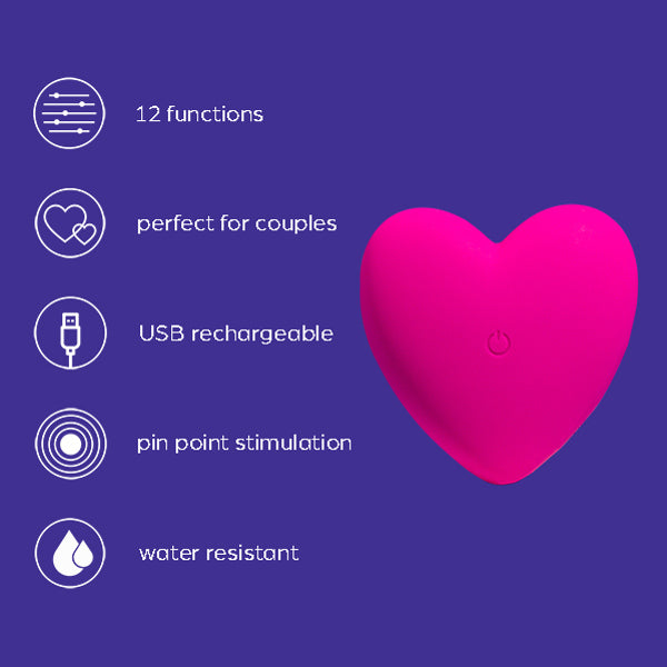 So Divine rechargeable couple's heart vibrator (British brand)