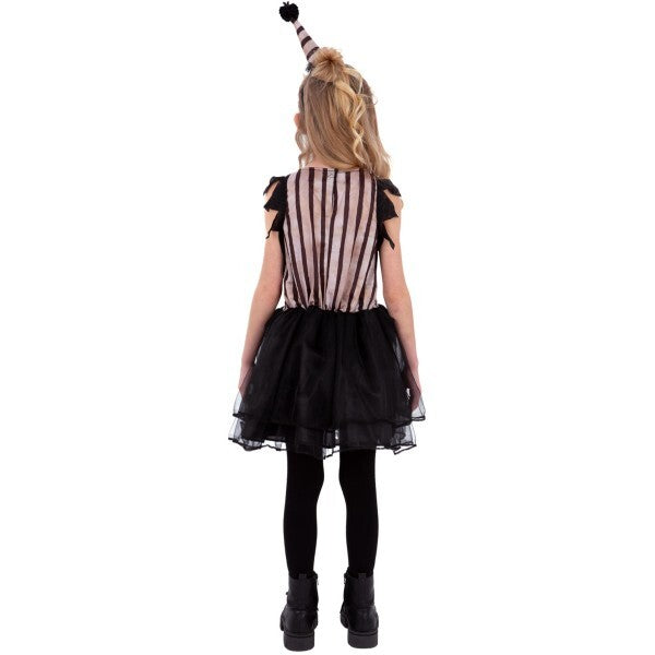 Smiffys dark vintage clown costume for girls, imported from the UK
