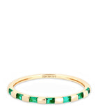 Astrid & Miyu emerald baguette ring yellow gold - British product