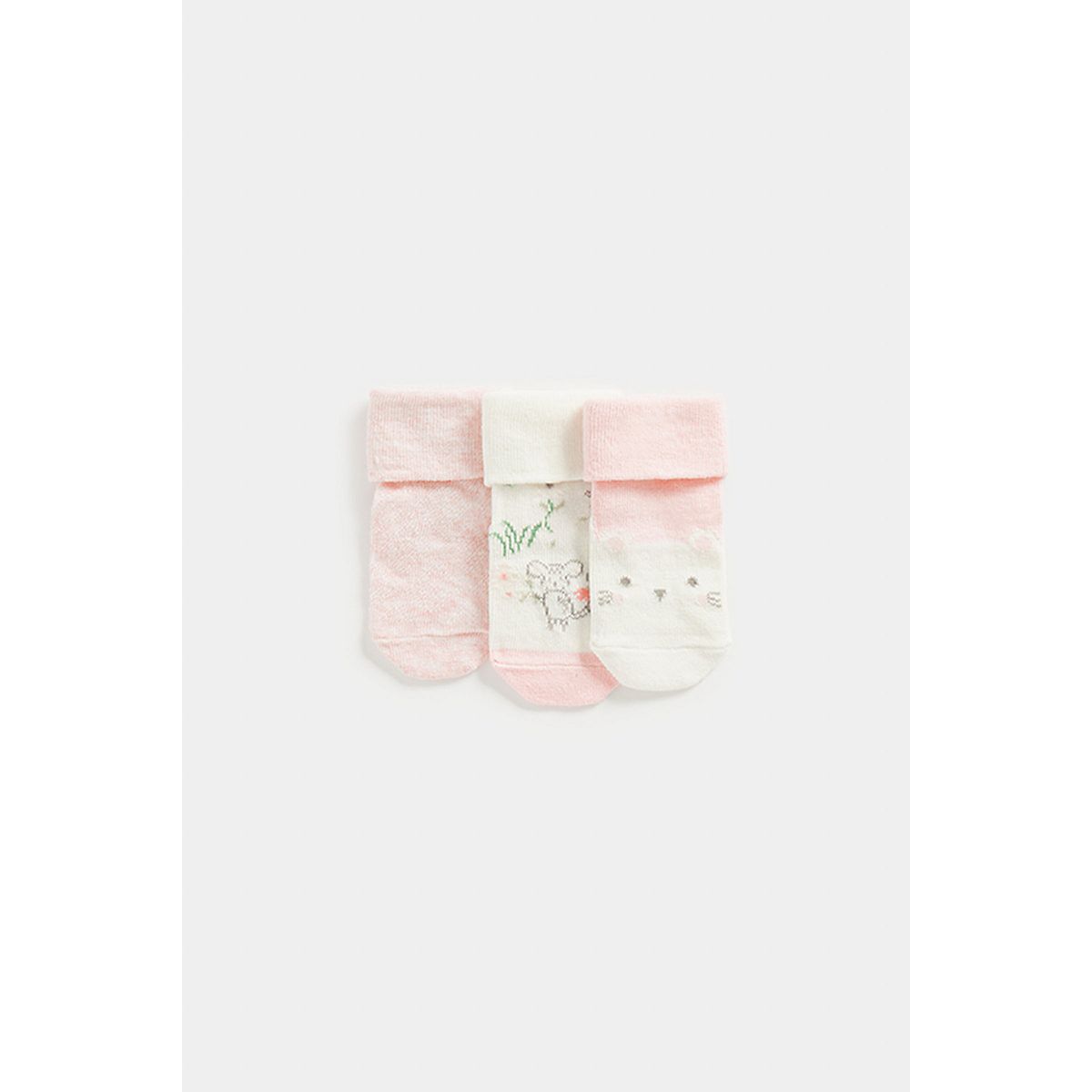 Mothecare Mouse Turn Over Top Baby Socks 3 Pack GOODS Boots   