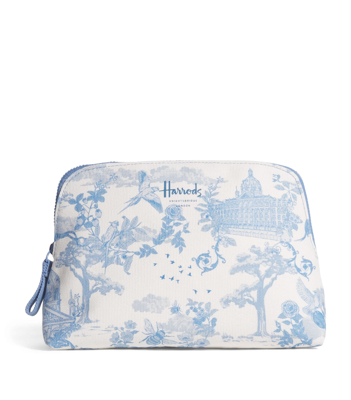 Harrods toile half moon cosmetic bag, UK version