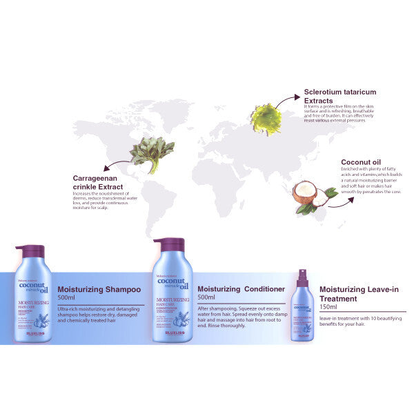 Luxliss Feuchtigkeitsspendendes Pflege-Shampoo 500ml, importiert aus Großbritannien