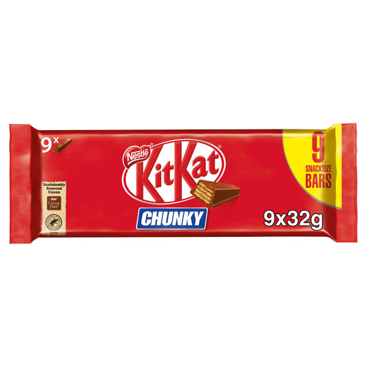 Kit Kat Chunky Milk Chocolate Bar Multipack x9 32g GOODS Sainsburys   