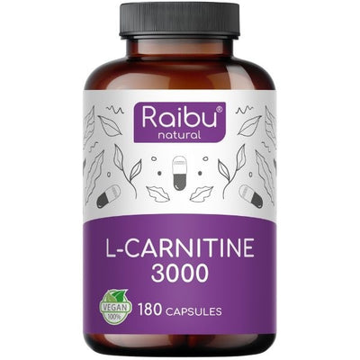 Superdrug RAIBU L-Carnitine 3000mg per Daily Dose Supplement, 180 Capsules- Buy online at McGrocer