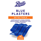 Boots Detectable Blue Plasters - 40 Pack First Aid Boots   