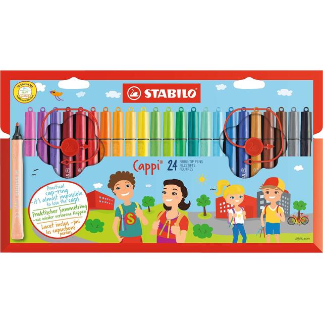 STABILO  Cappi colouring pens wallet of 24 assorted colours   24 per pack GOODS M&S   