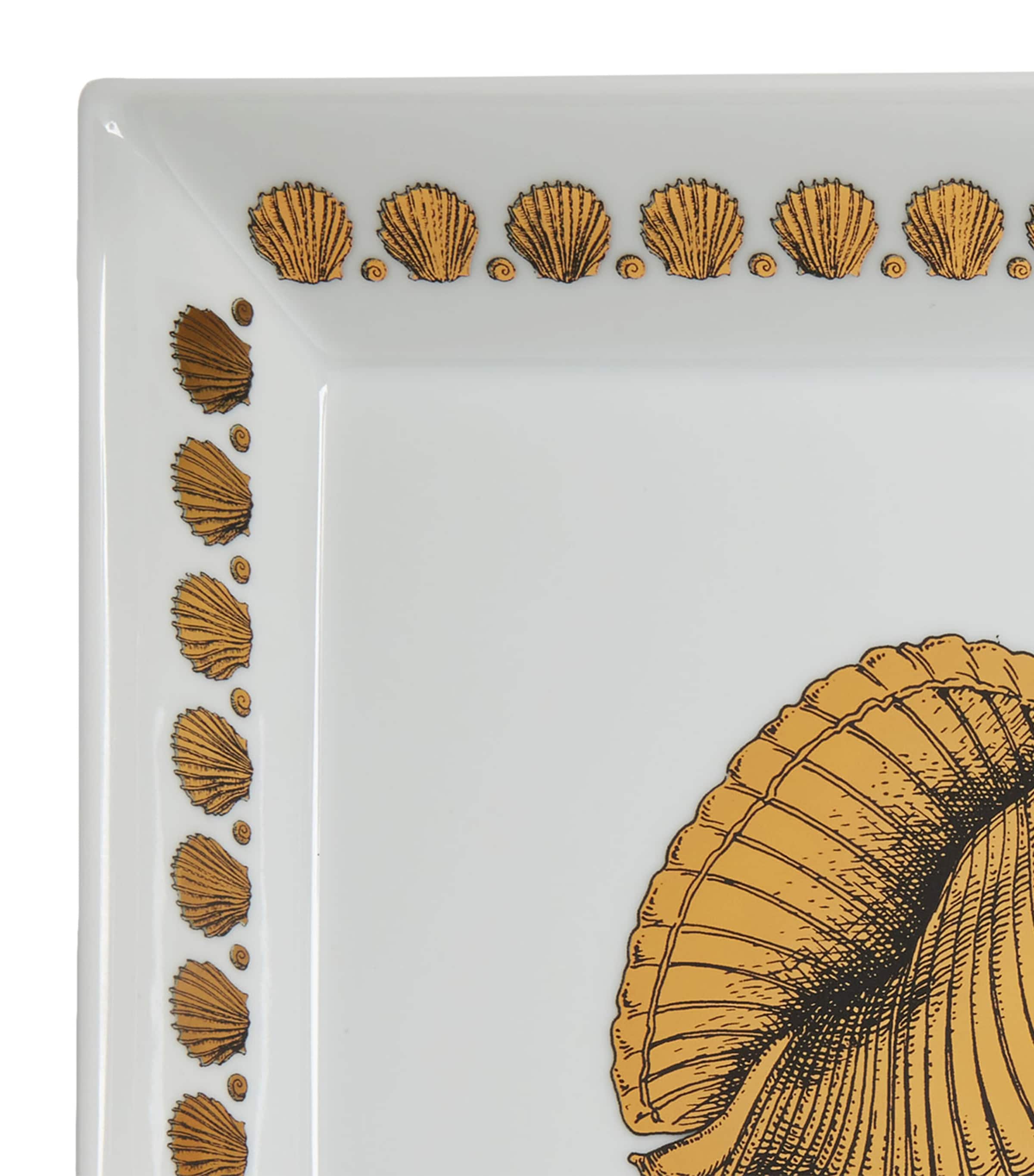 Fornasetti Square Giro di Conchiglie Plate 20cm x 20cm - British product