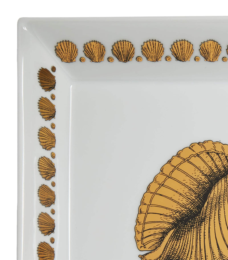 Fornasetti Square Giro di Conchiglie Plate 20cm x 20cm - British product