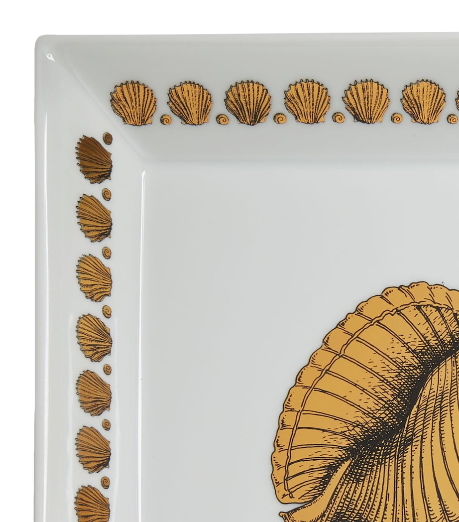 Fornasetti Square Giro di Conchiglie Plate 20cm x 20cm - British product