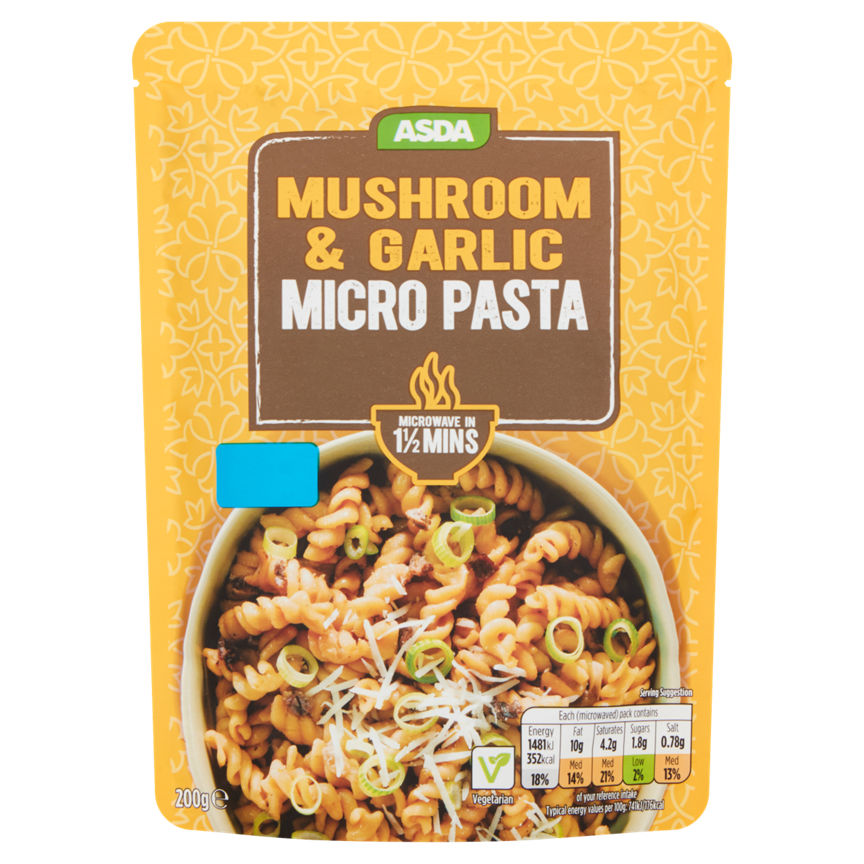 ASDA Mushroom & Garlic Micro Pasta GOODS ASDA   