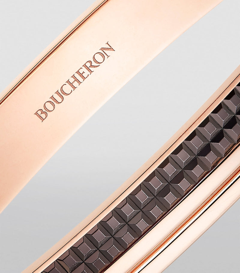 Boucheron Quatre Classique bangle yellow and rose gold - British product
