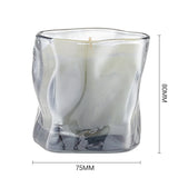 Livingandhome bluebell soy wax scented candle in twisted glass jar, UK version