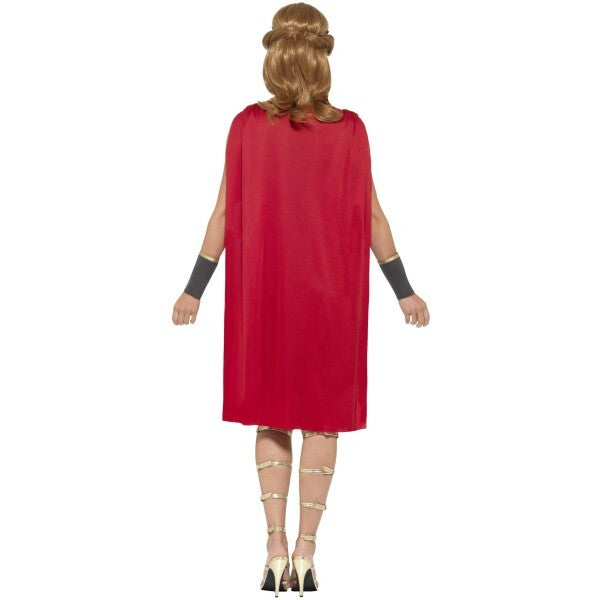 Smiffys Roman Warrior Costume black dress cape cuffs headband - British product