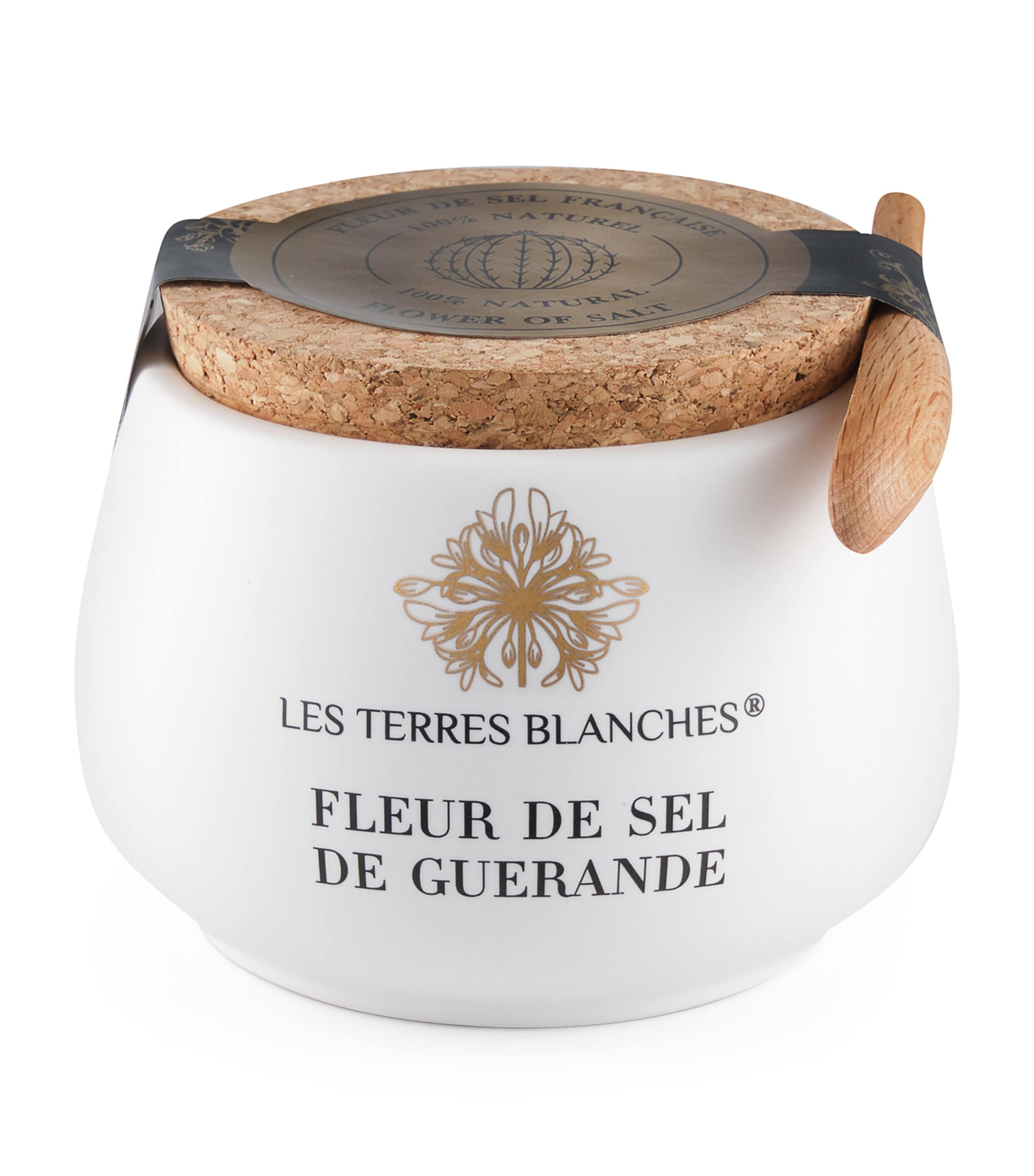 Les Terres Blanches Fleur de Sel Guérande sea salt 100g, UK version