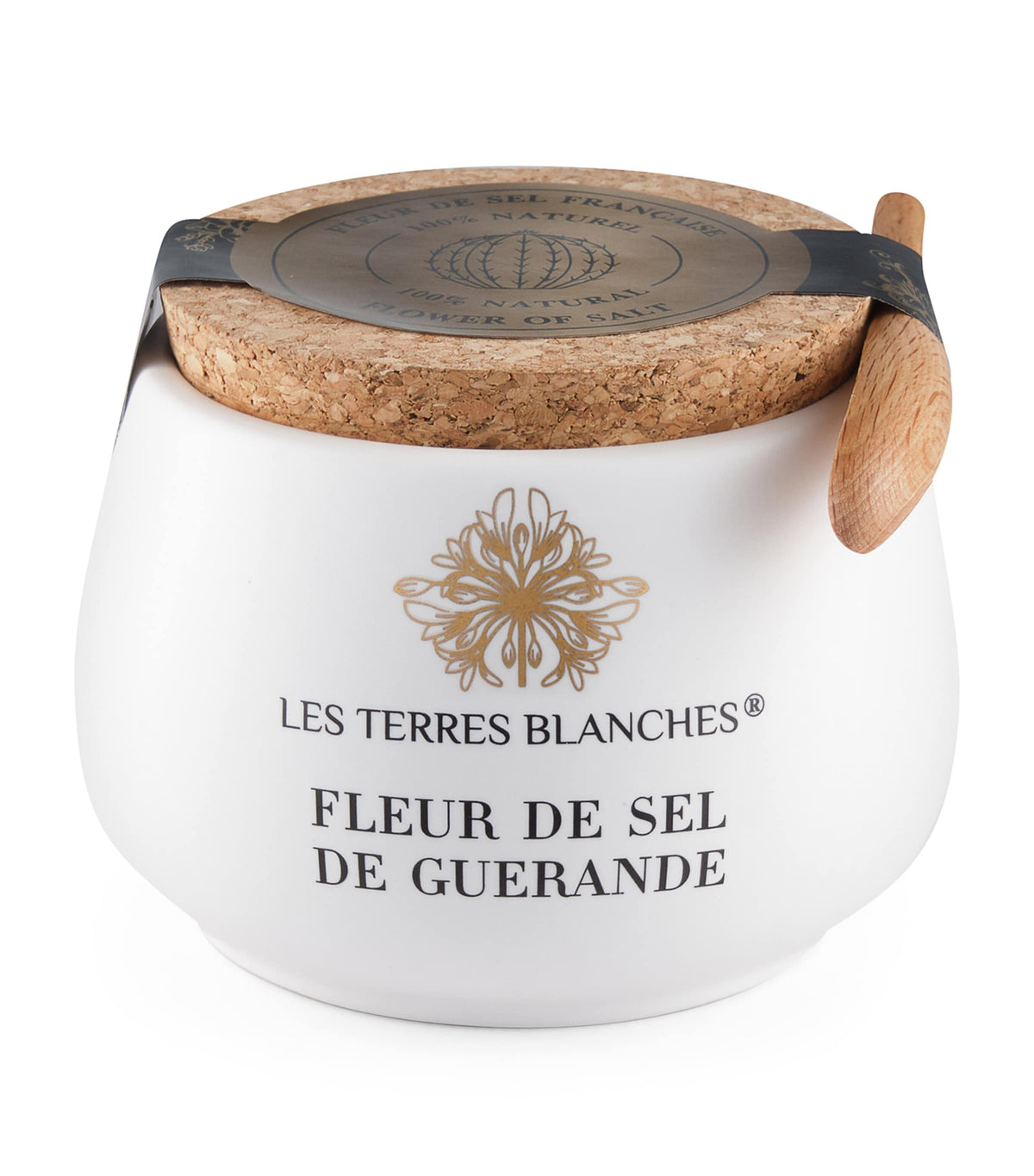 Les Terres Blanches Fleur de Sel Guérande sea salt 100g, UK version