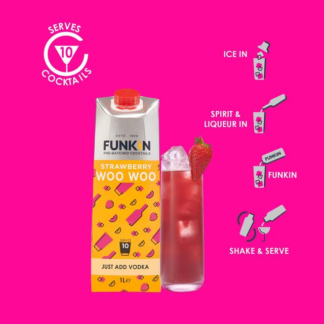 Funkin Strawberry Woo Woo Cocktail Mixer   1L GOODS M&S   