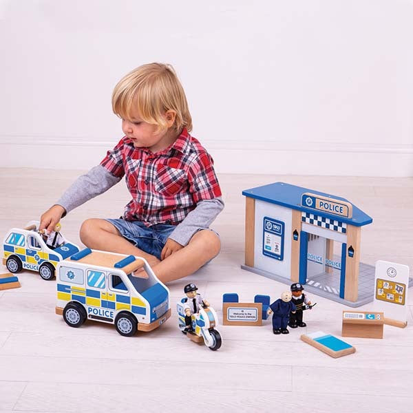 Tidlo Wooden Police Car Toy