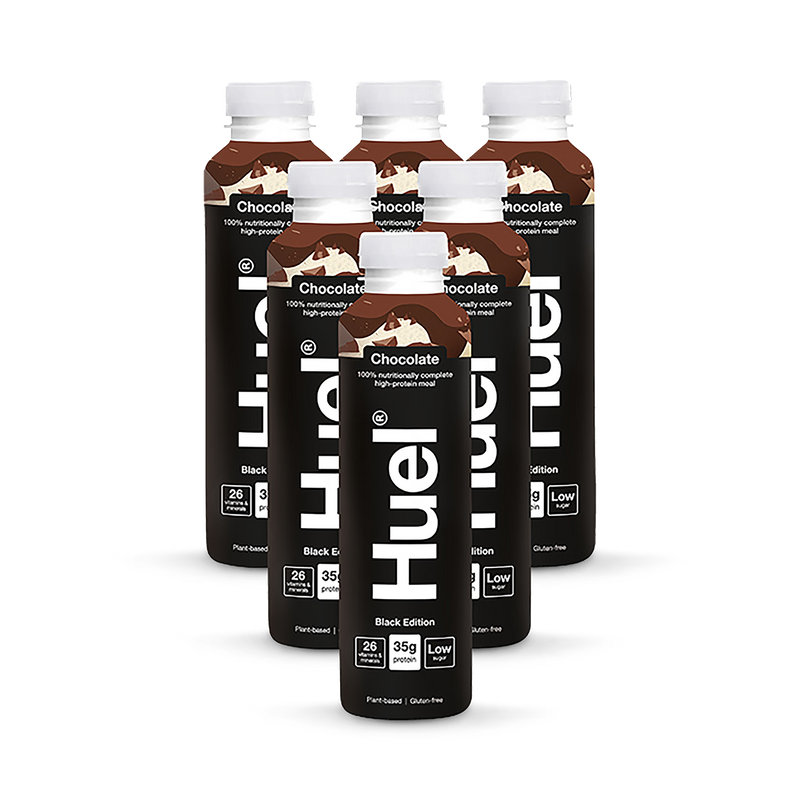 Huel Black Edition Meal Replacement Chocolate 500ml, imported from the UK