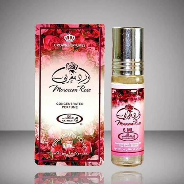 Al Rehab Moroccan Rose Roll-On perfume oil 6ml (British brand)