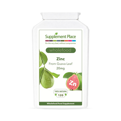 Holland & Barrett Supplement Place Wholefood Zinc from Guava Leaf 20mg Zinc Supplement 120 Capsules- Buy online at McGrocer