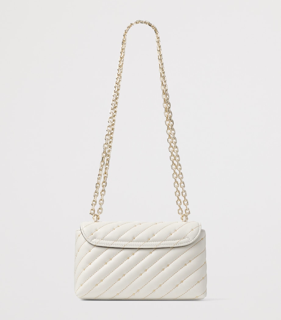 Jimmy Choo Curve liten biker-skinnveske med quilting, britisk versjon