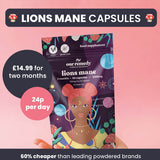 Our Remedy Lions Mane 2250mg capsules (British brand)