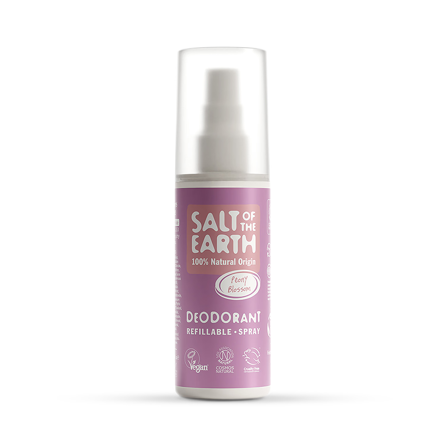 Salt of the Earth Peony Blossom natural deodorant spray 100ml (British brand)