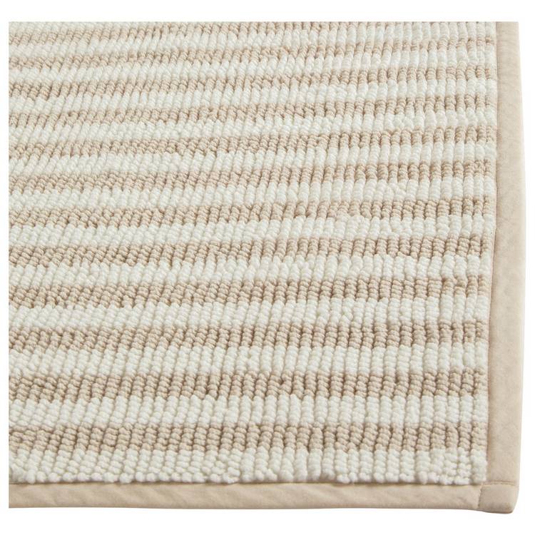 Habitat neutral stripe bath mat, imported from the UK