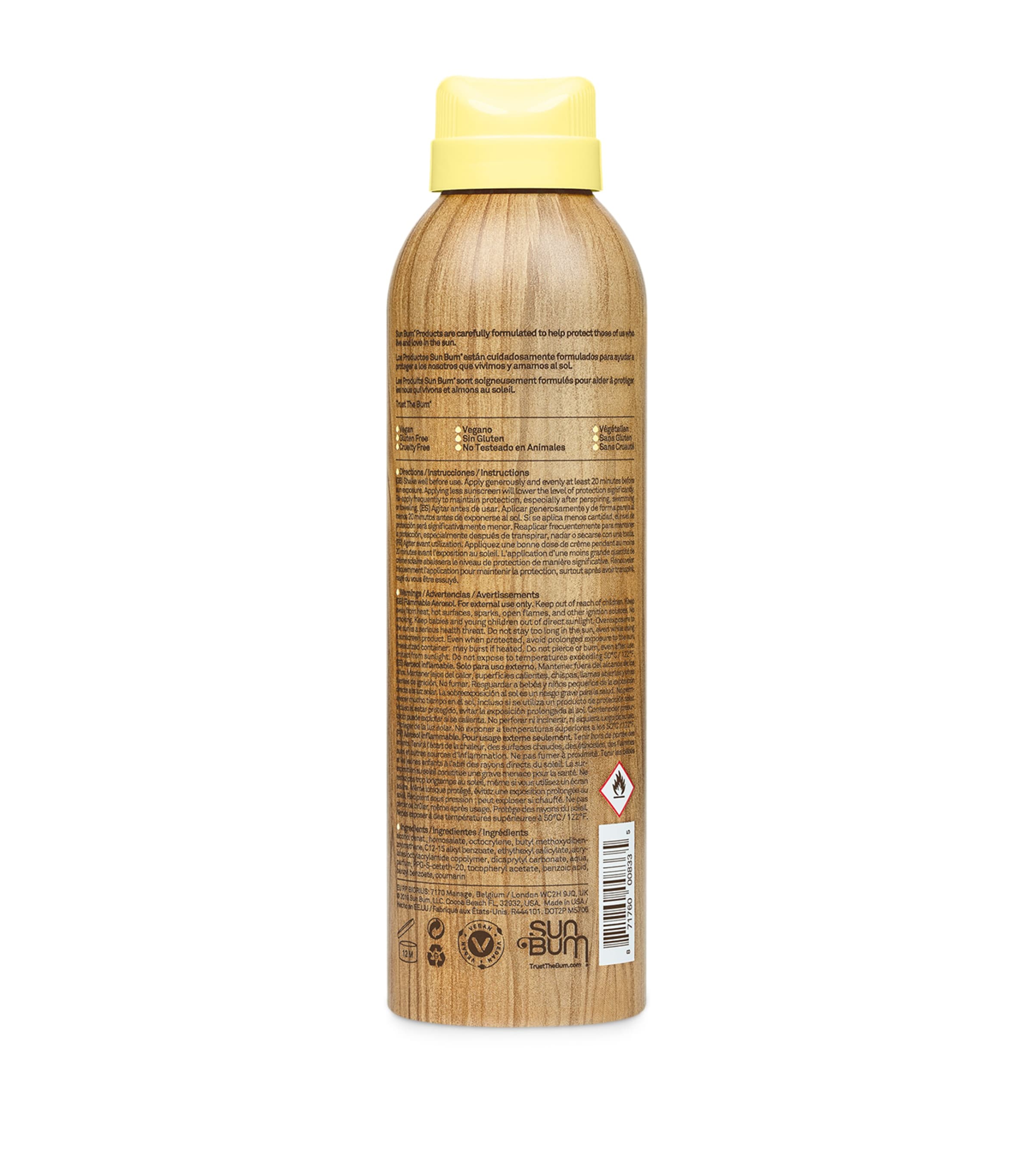 Sun Bum Original Spray SPF 50 sunscreen 200ml (British brand)