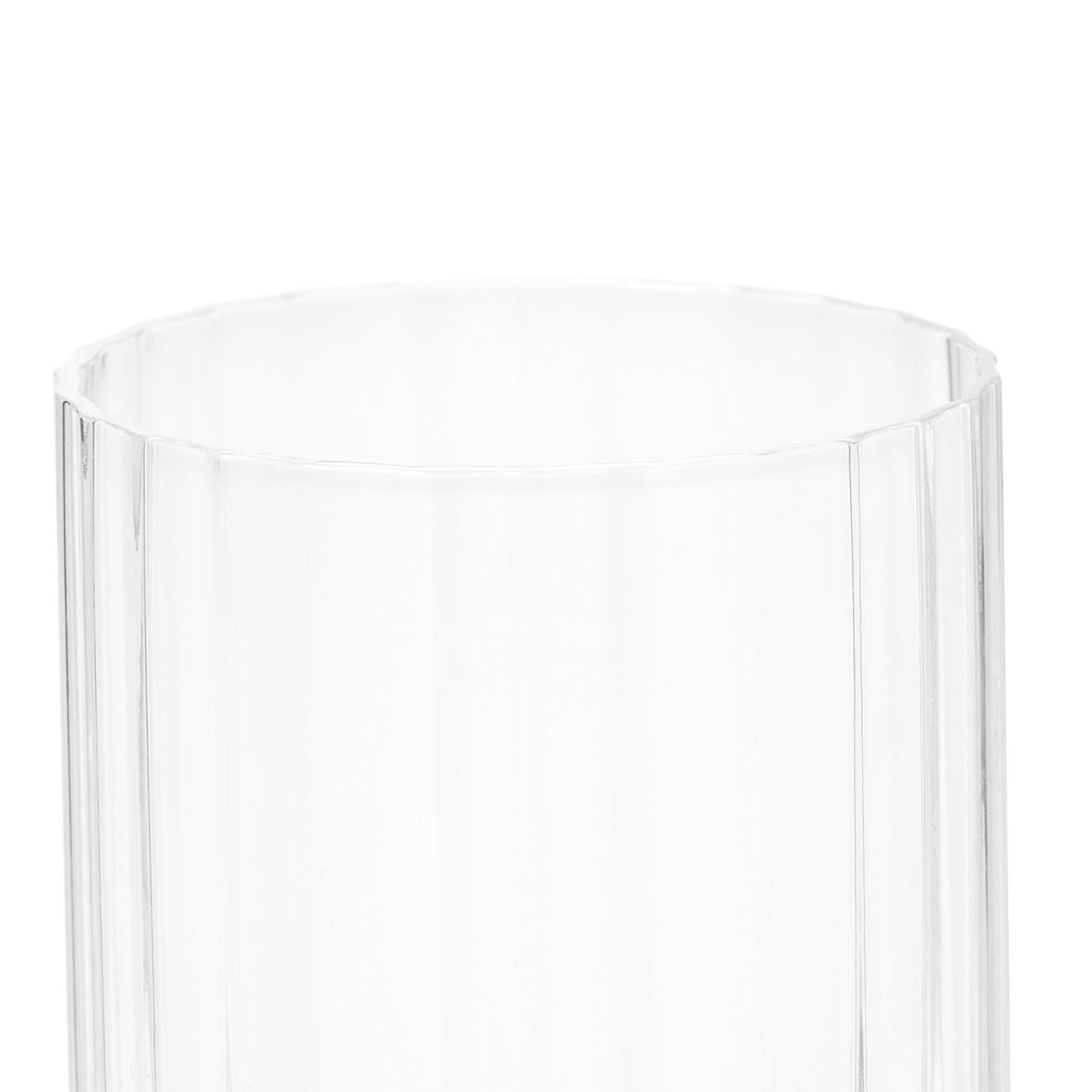 Habitat clear ribbed tumblers set of 4 250ml, imported from the UK