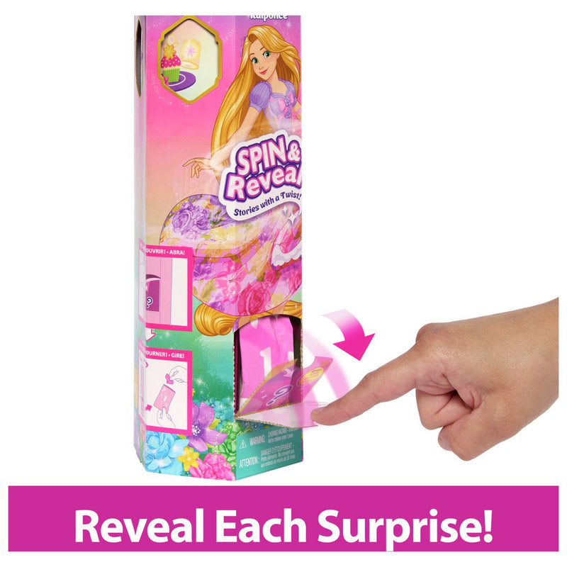 Disney Princess Spin & Reveal Rapunzel doll with accessories, imported from the UK