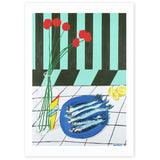 East End Prints striped sardines art print A3, UK version