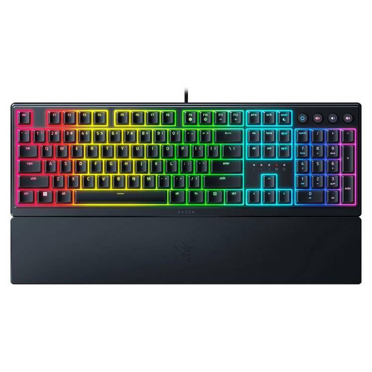 Razer Ornata V3 wired gaming keyboard in black, UK version