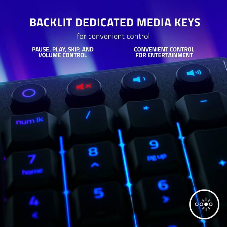 Razer Ornata V3 wired gaming keyboard in black, UK version
