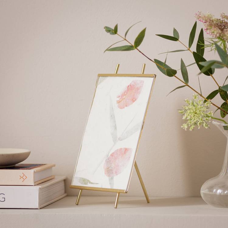 Habitat gold glass easel picture frame 4x6 inches, UK version