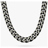 Revere men's antiqued stainless steel curb chain necklace 51cm (British brand)