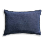 Habitat blue blanket stitch oblong cushion 40x60cm (British brand)