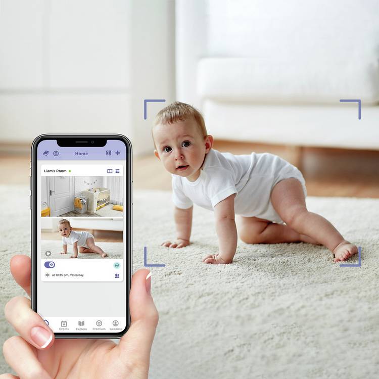 Hubble Nursery Dual Vision smart baby monitor, imported from the UK