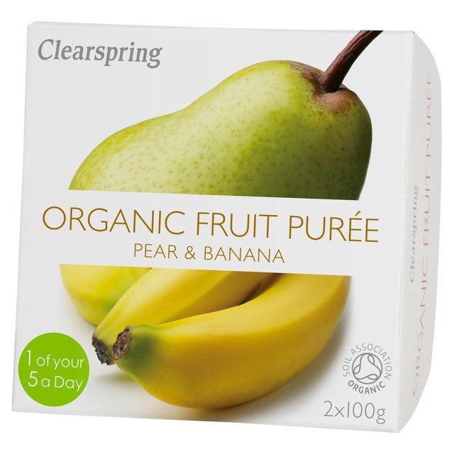 Clearspring Organic Pear & Banana Puree   2 x 100g