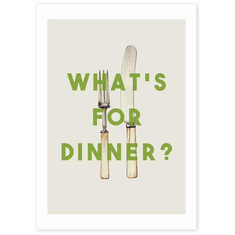 East End Prints Whats for Dinner art print A3, UK version