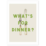 East End Prints Whats for Dinner art print A3, UK version
