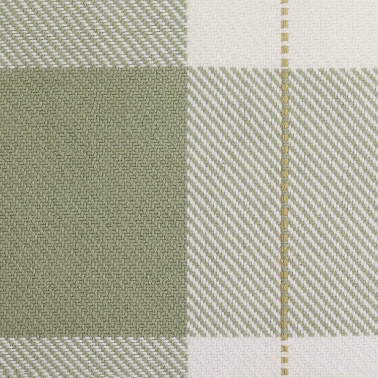 Argos Home woven check cushion in green 43x43cm - British product