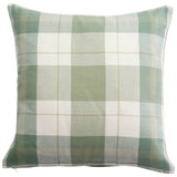 Argos Home woven check cushion in green 43x43cm - British product