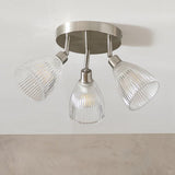 Argos Home steel 3-light ribbed spotlights chrome - British brand