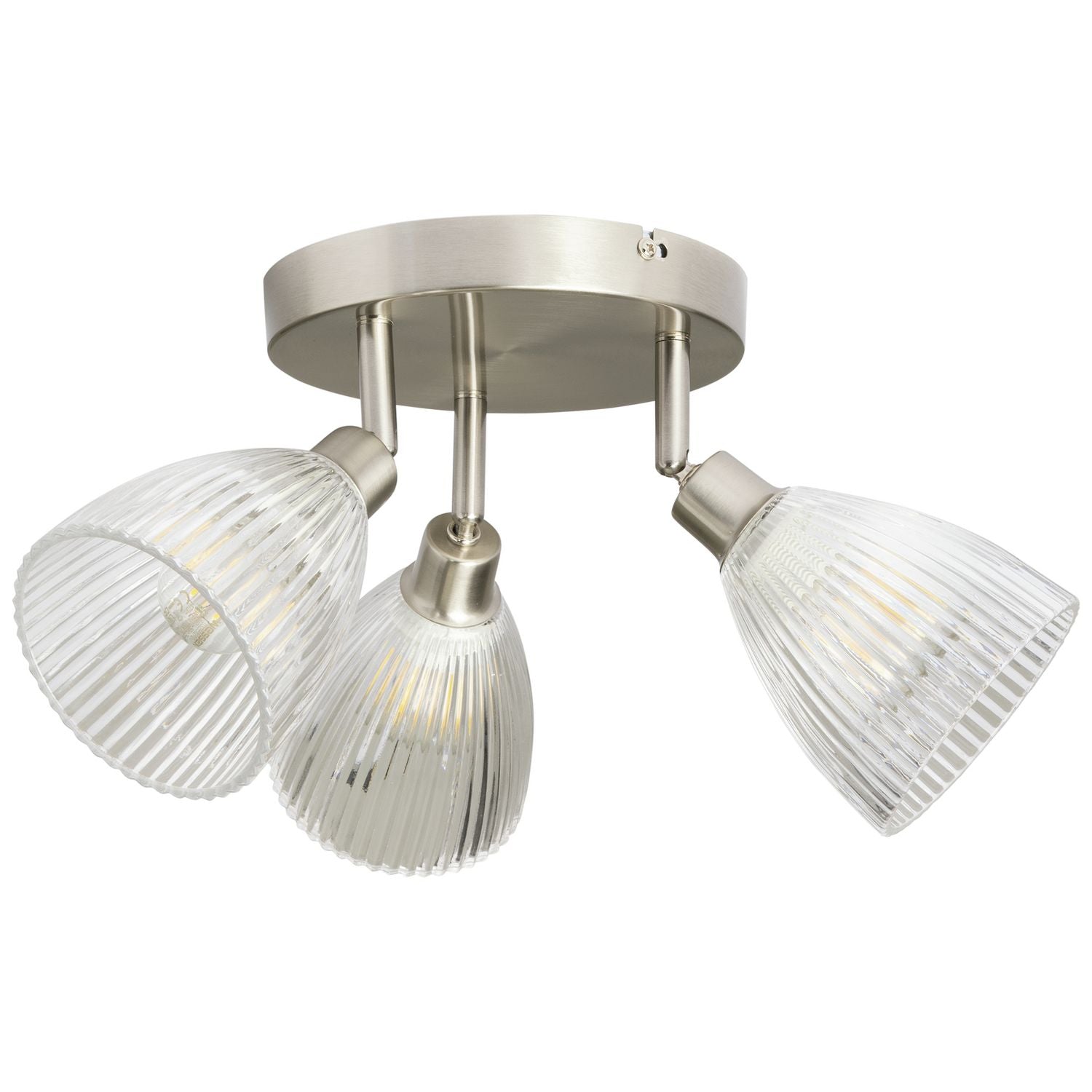Argos Home steel 3-light ribbed spotlights chrome - British brand