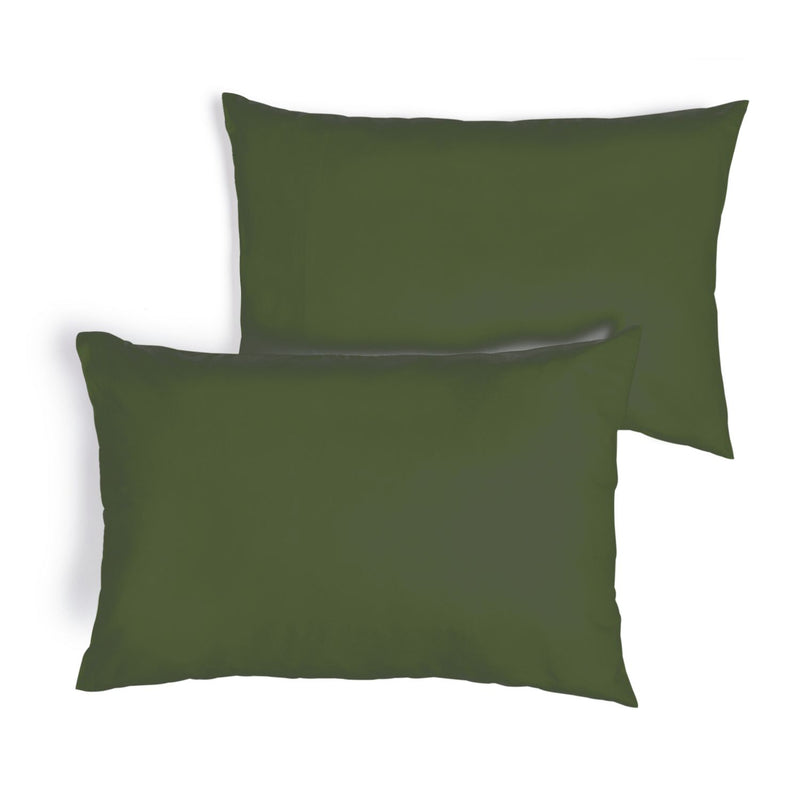 Habitat Cotton Brushed Standard Pillowcase Pair - Green